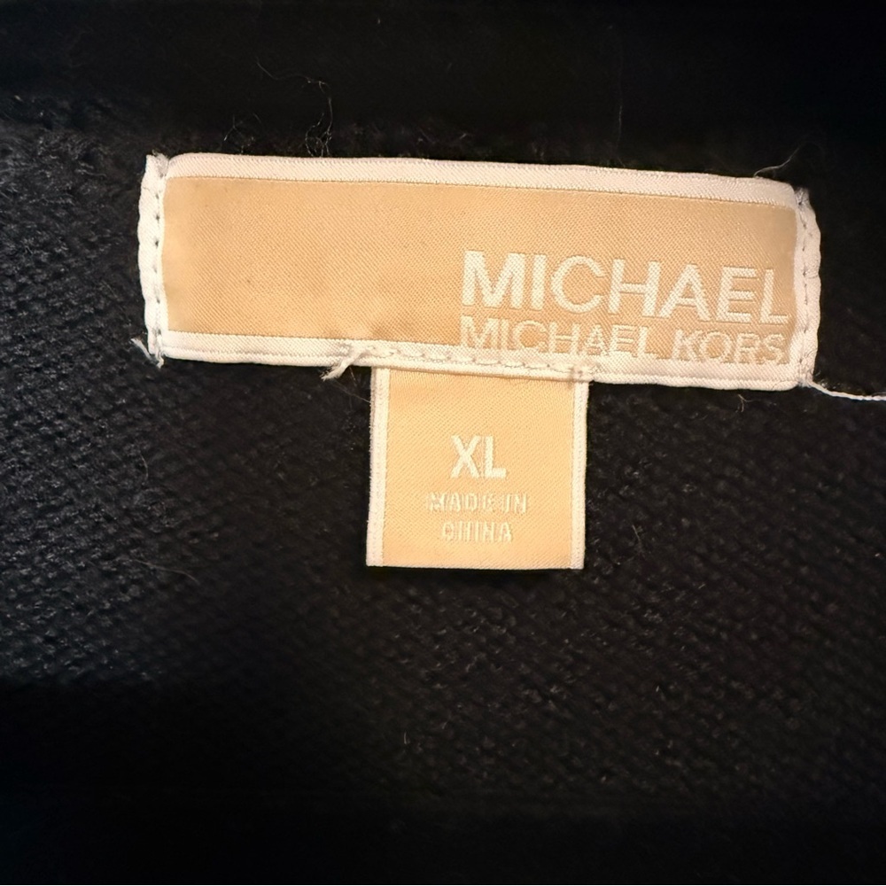 MICHAEL Michael Kors Black Women’s Sweater Cardigan with Removable Scarf Size XL - Picture 7 of 7